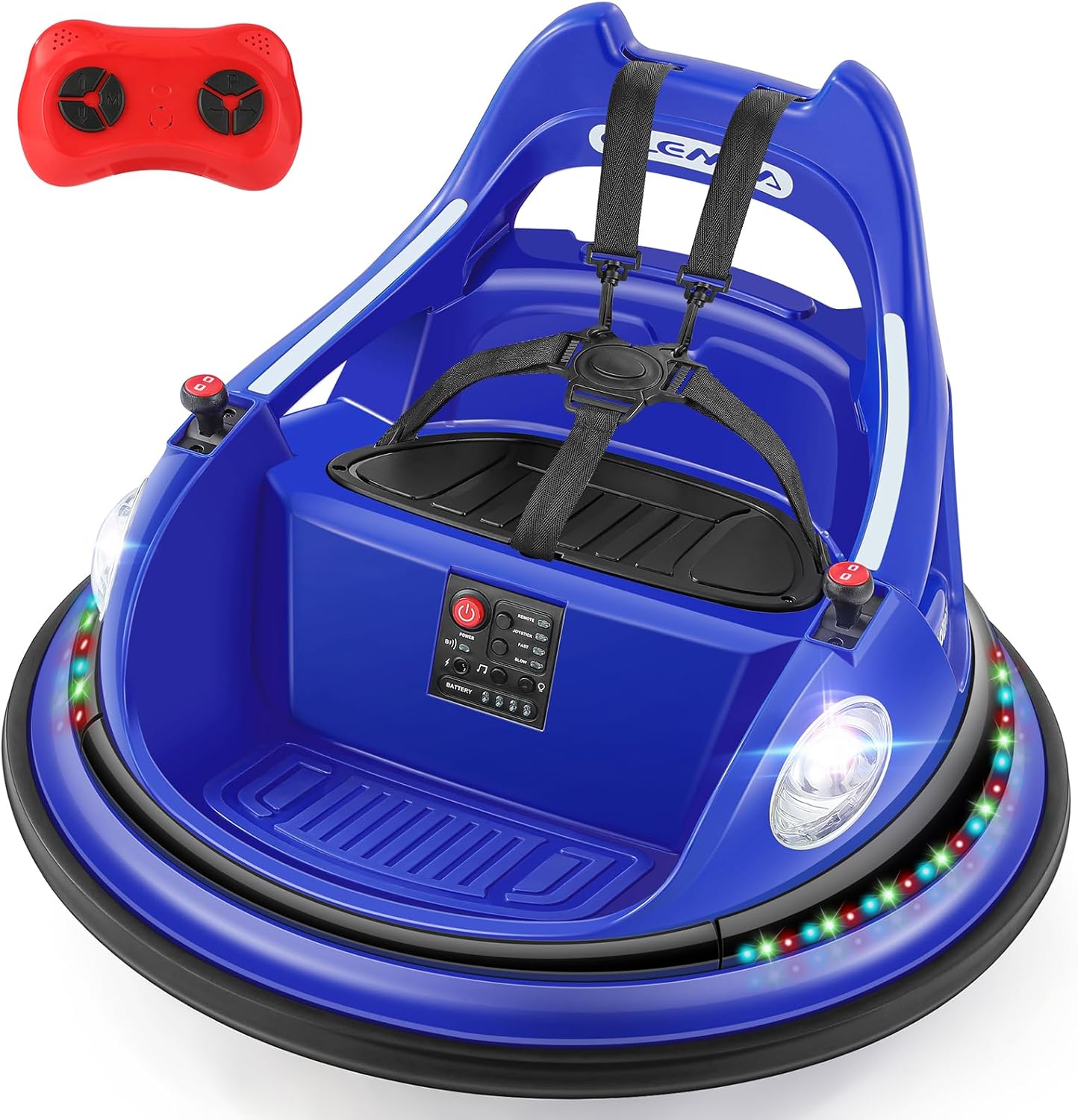 12V Electric Kids Bumper Car – Remote Control, 2 Driving Modes, 360° Spin, Music & Lights