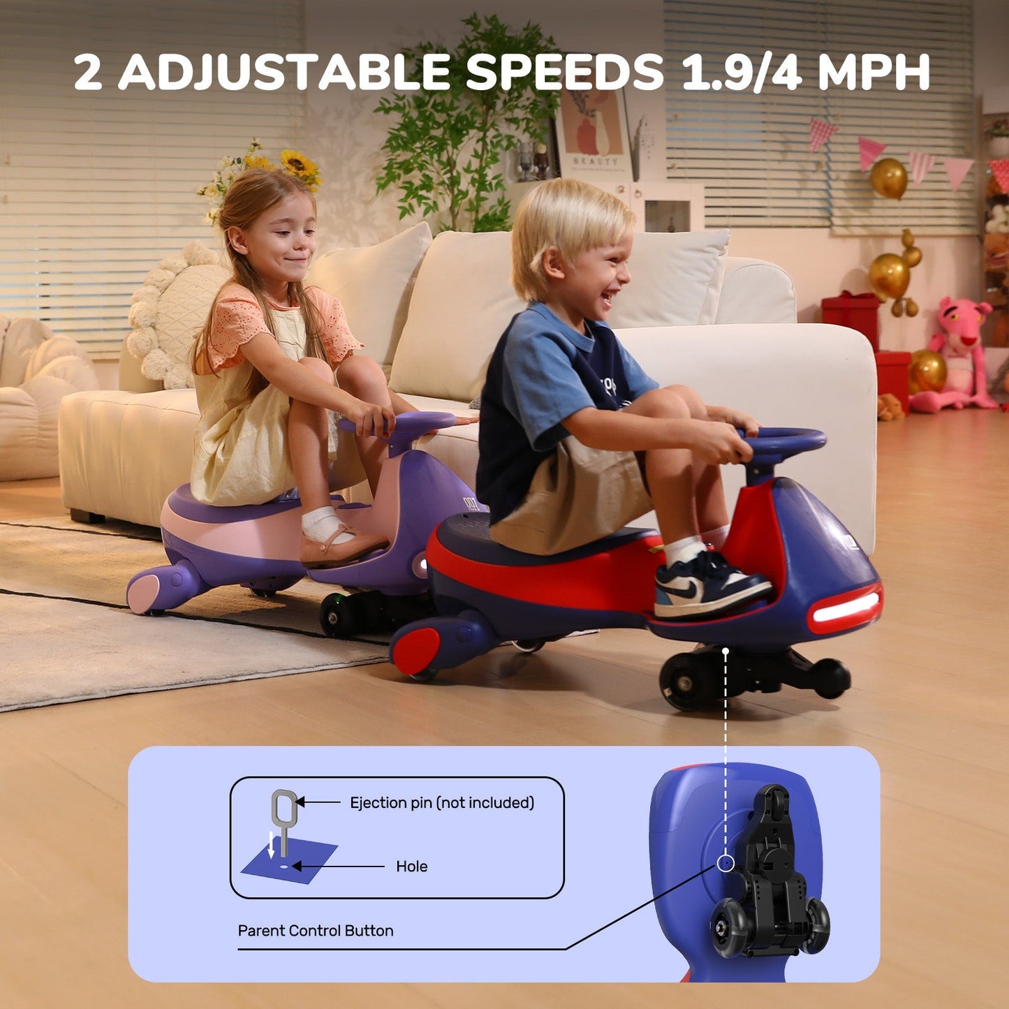 FanttikRide N7 Pro 12V Electric Wiggle Car with Pedal